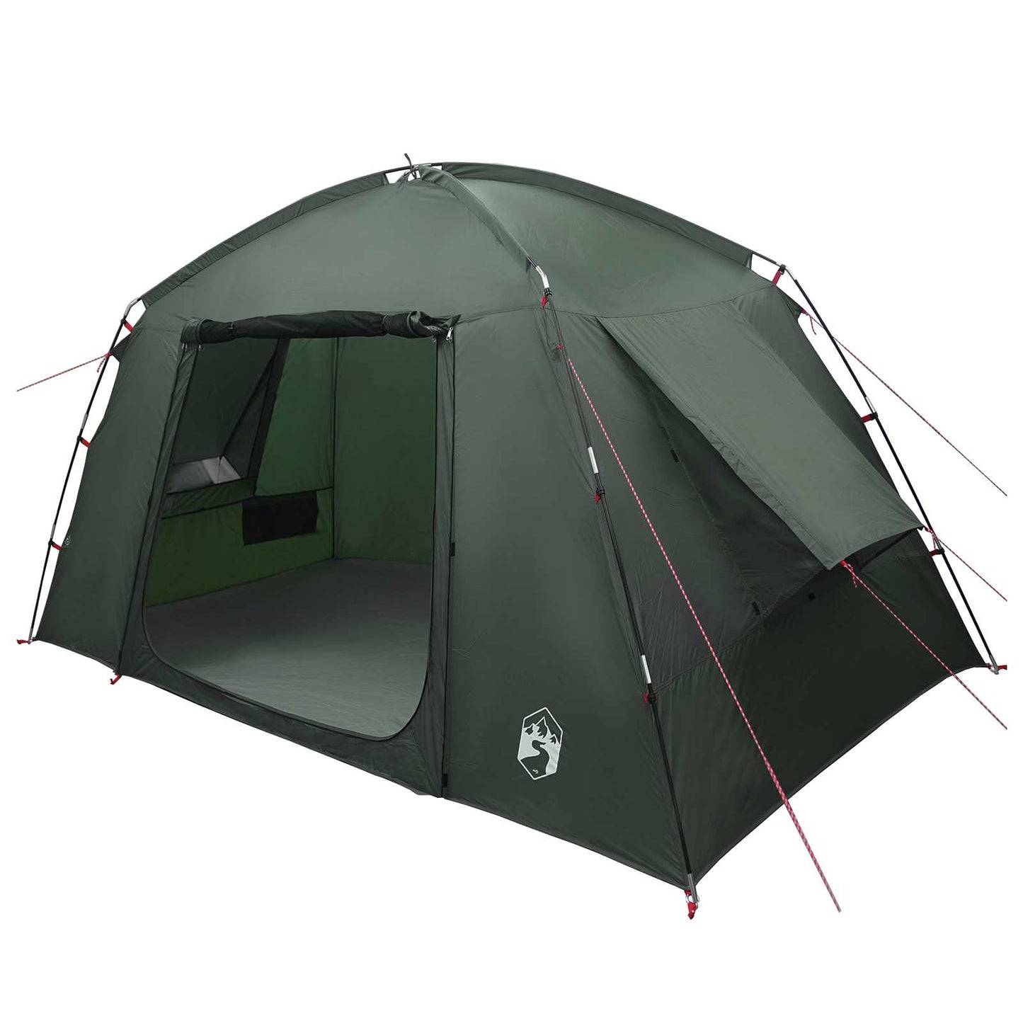 vidaXL Cabin Tent with Roof Army Green 300 x 210 x 156 cm Polyester