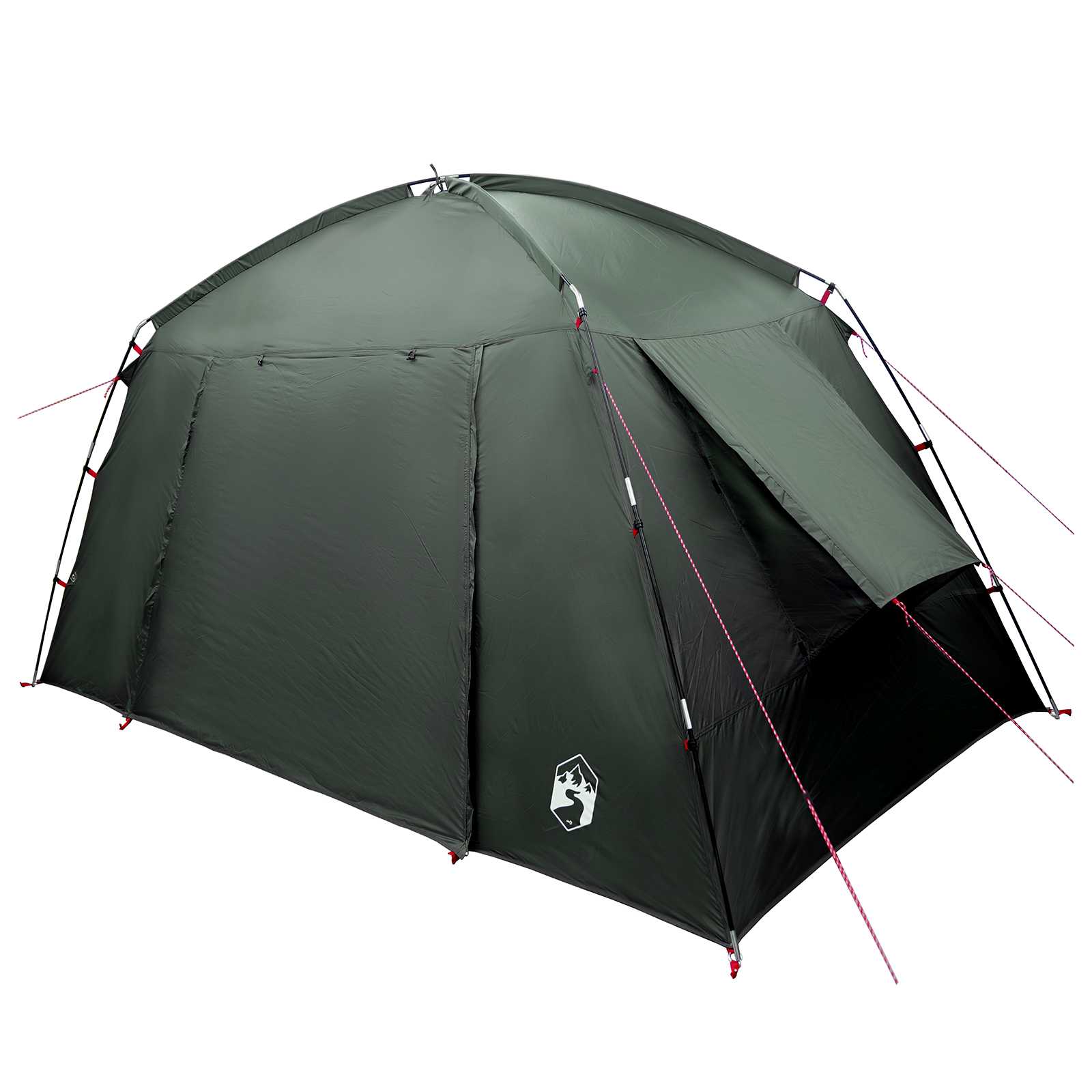 vidaXL Cabin Tent with Roof Army Green 300 x 210 x 156 cm Polyester