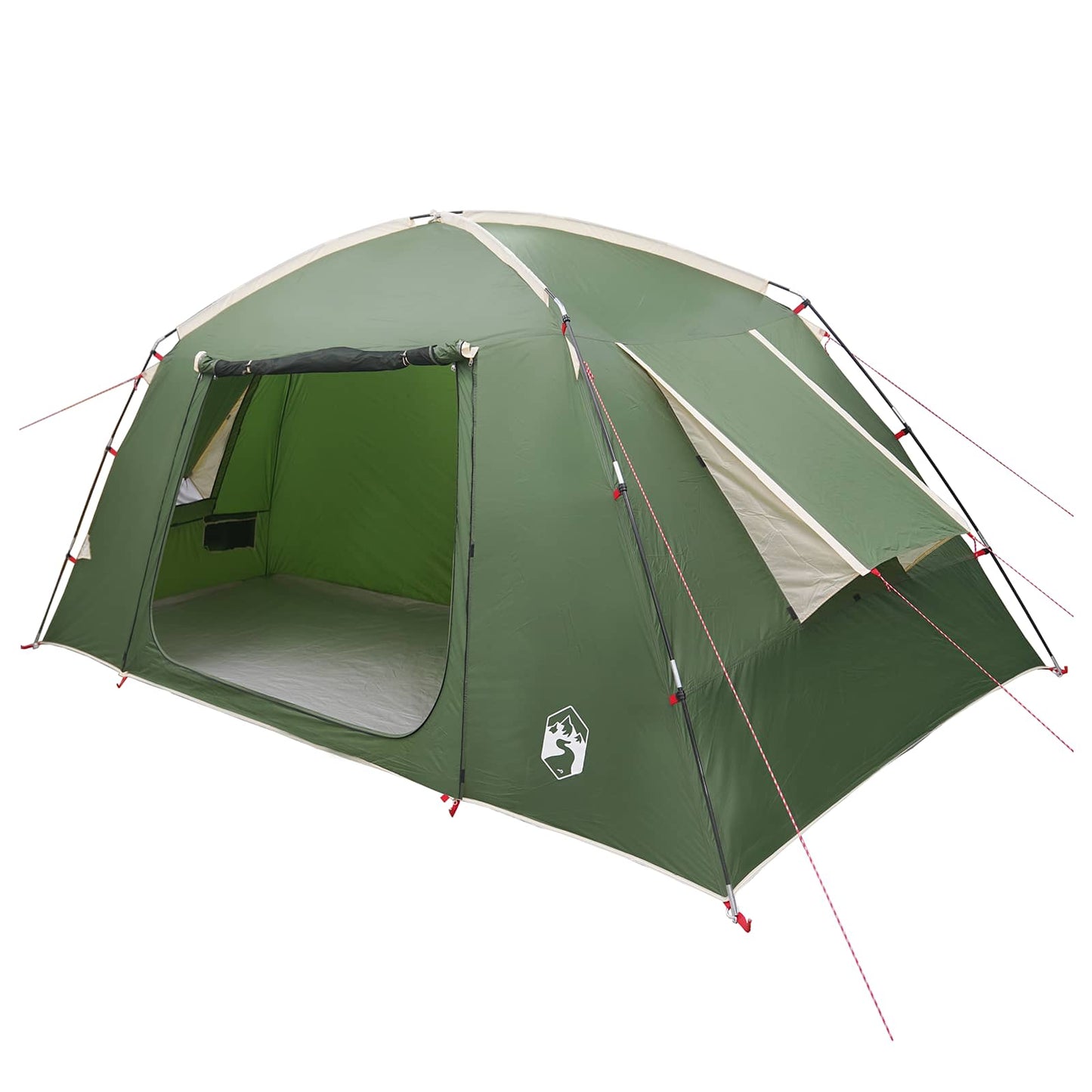 vidaXL Cabin Tent with Roof Green 400 x 210 x 180 cm Polyester