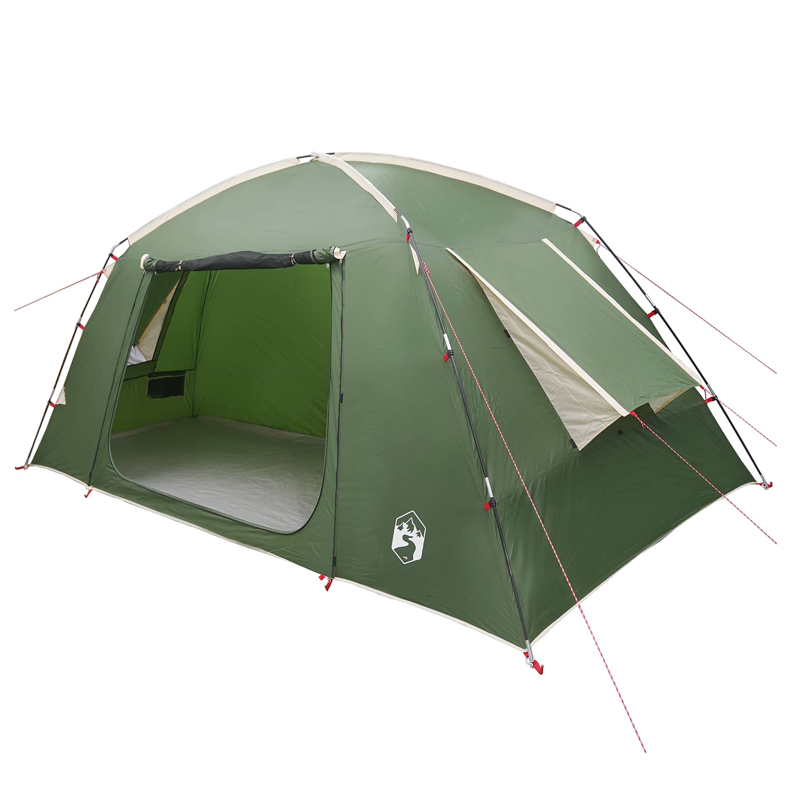 vidaXL Cabin Tent with Roof Green 400 x 210 x 180 cm Polyester