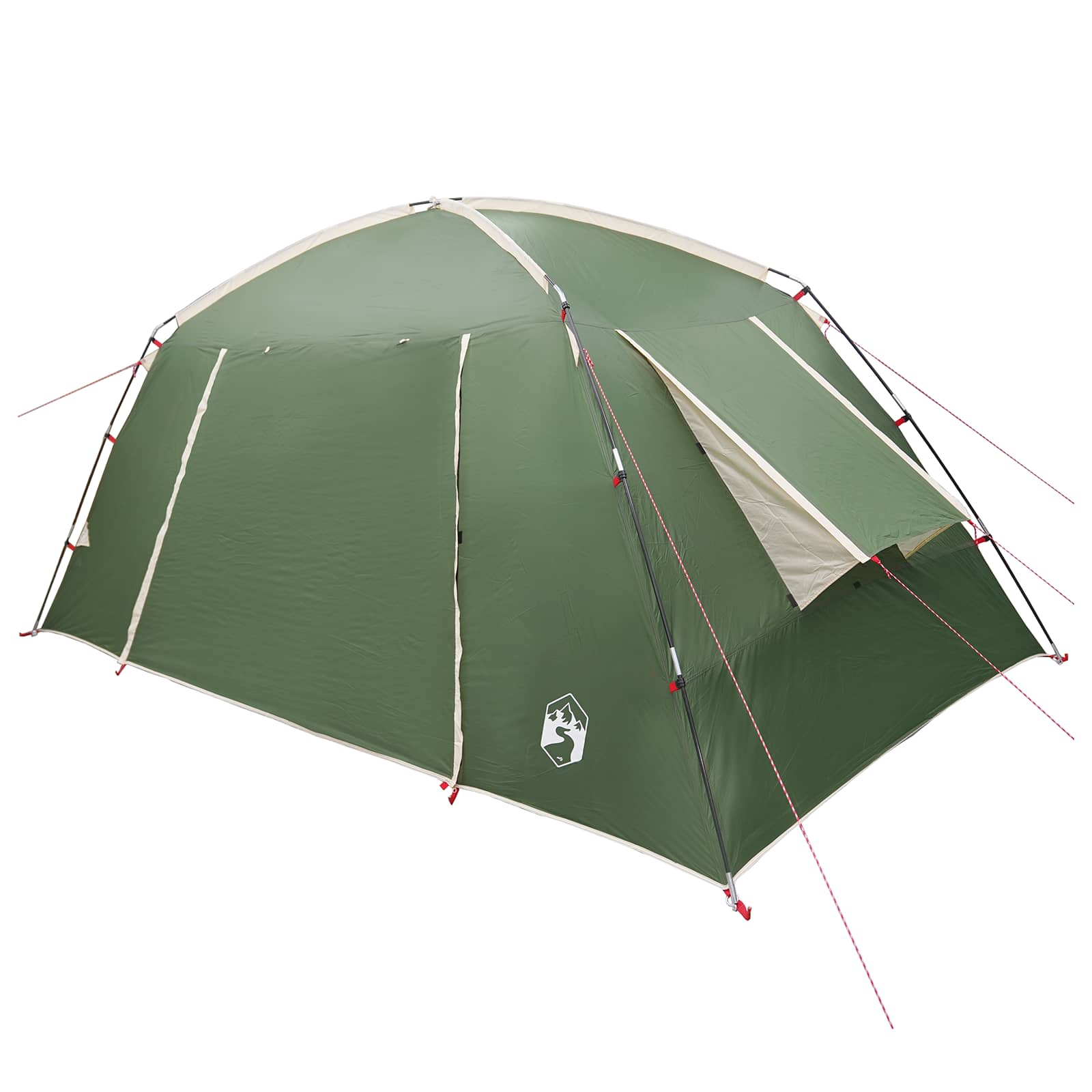 vidaXL Cabin Tent with Roof Green 400 x 210 x 180 cm Polyester
