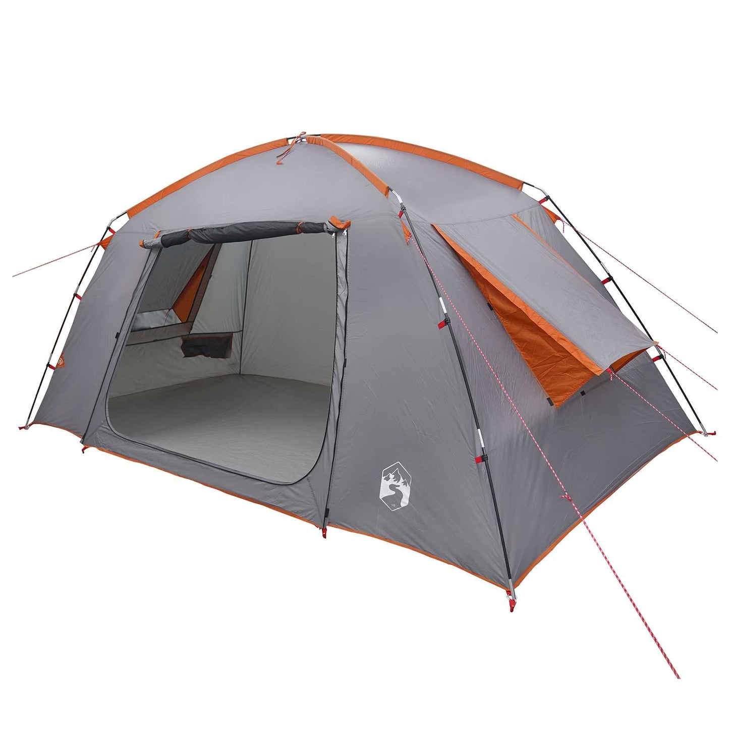 vidaXL Cabin Tent Grey and Orange 400 x 210 x 180 cm Polyester