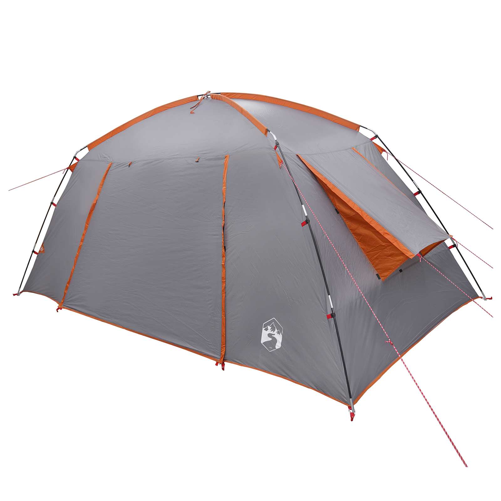 vidaXL Cabin Tent Grey and Orange 400 x 210 x 180 cm Polyester