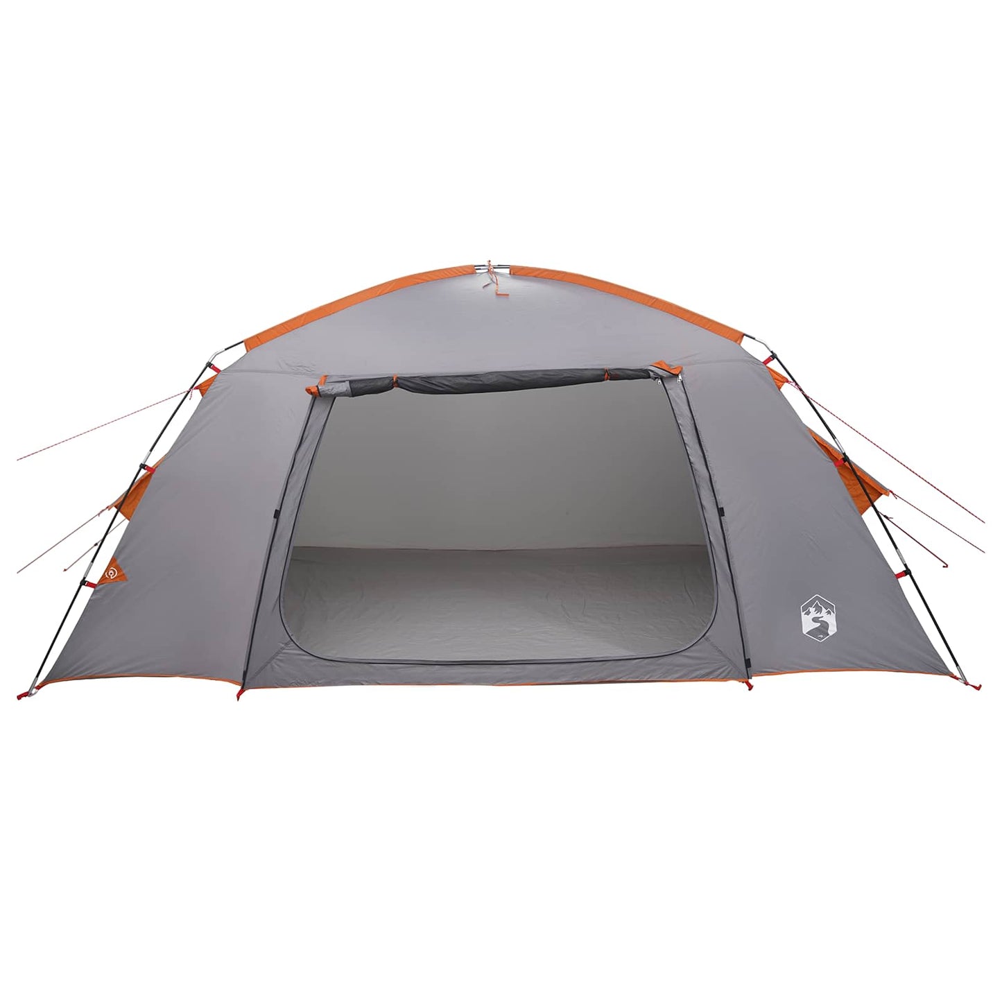 vidaXL Cabin Tent Grey and Orange 400 x 210 x 180 cm Polyester