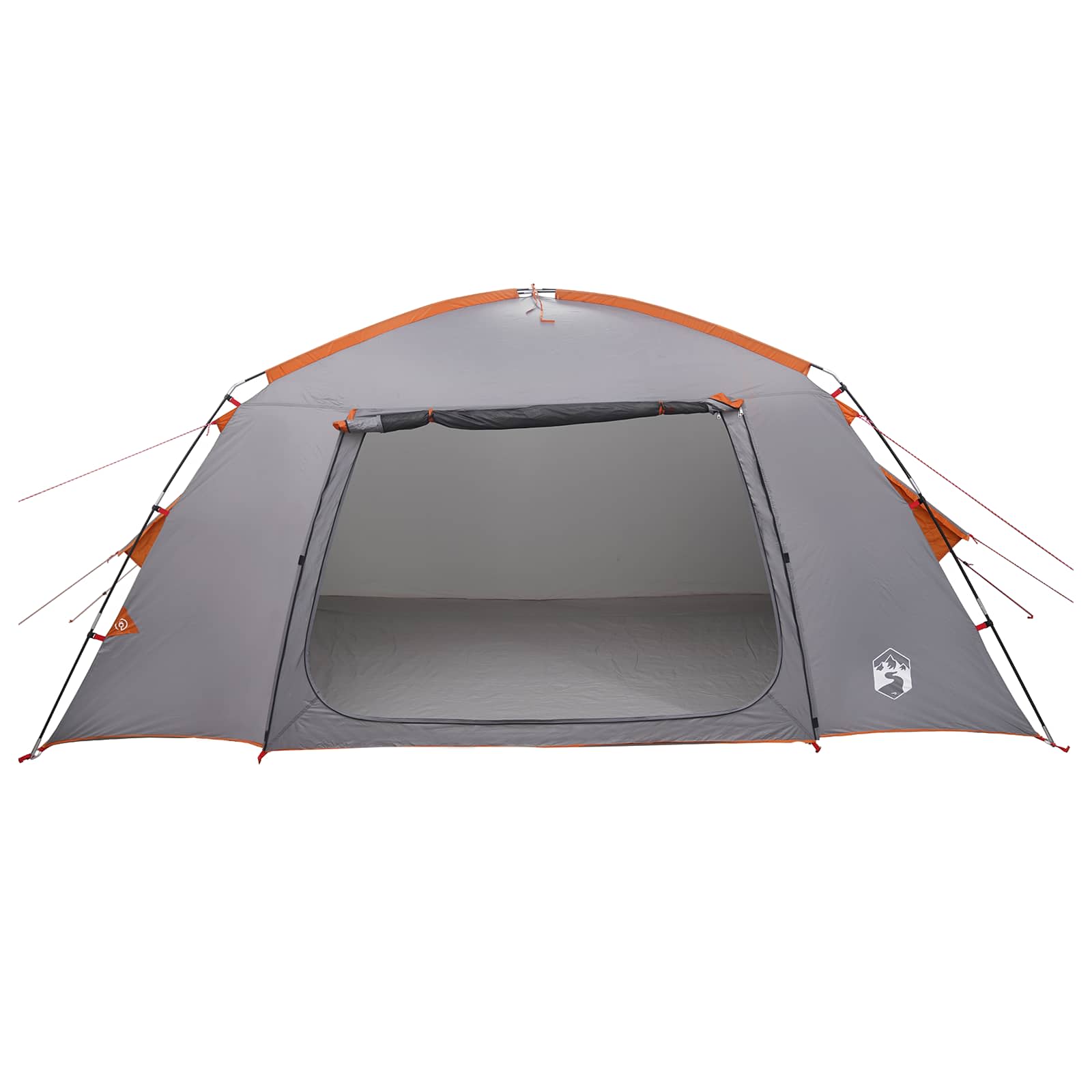 vidaXL Cabin Tent Grey and Orange 400 x 210 x 180 cm Polyester