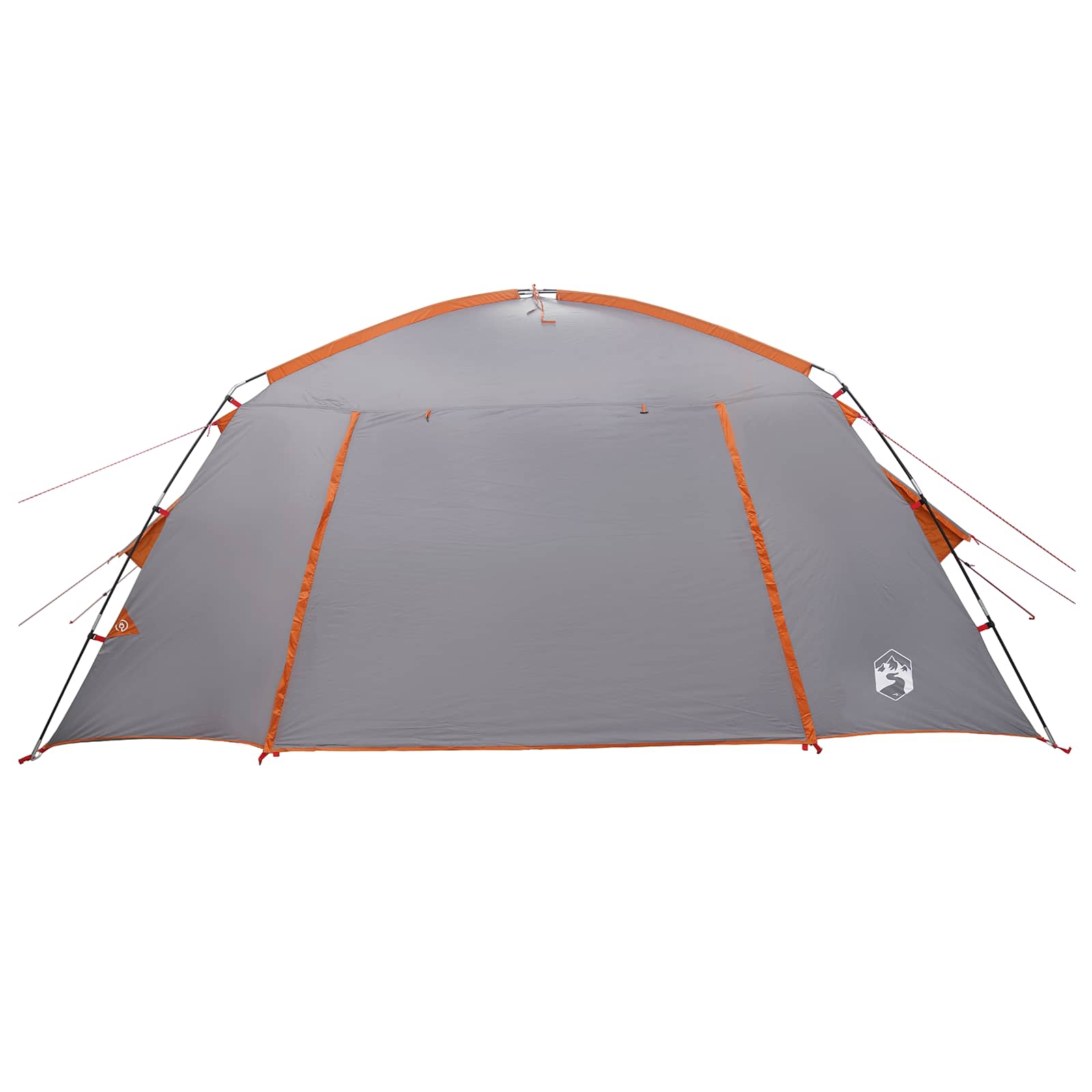 vidaXL Cabin Tent Grey and Orange 400 x 210 x 180 cm Polyester