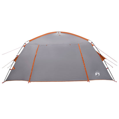 vidaXL Cabin Tent Grey and Orange 400 x 210 x 180 cm Polyester