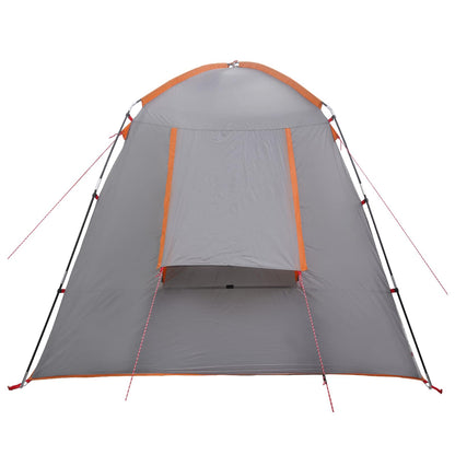 vidaXL Cabin Tent Grey and Orange 400 x 210 x 180 cm Polyester