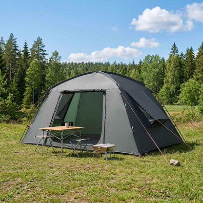vidaXL Cabin Tent with Roof Army Green 400 x 210 x 180 cm Polyester