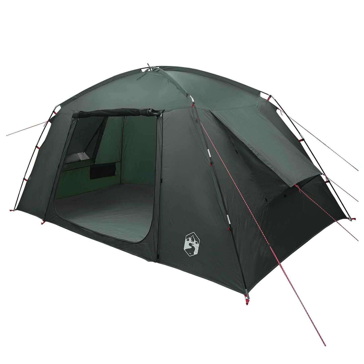 vidaXL Cabin Tent with Roof Army Green 400 x 210 x 180 cm Polyester