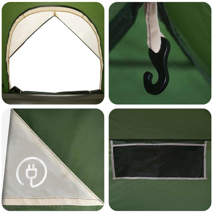 vidaXL Camping Tent with Rainfly Water-resistant 4-Person Green - 245 x 245 x 149 cm