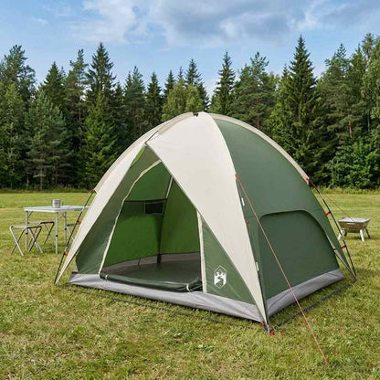 vidaXL Camping Tent with Rainfly Water-resistant 4-Person Green - 245 x 245 x 149 cm