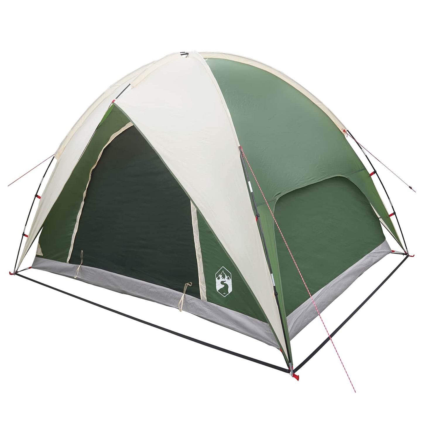 vidaXL Camping Tent with Rainfly Water-resistant 4-Person Green - 245 x 245 x 149 cm