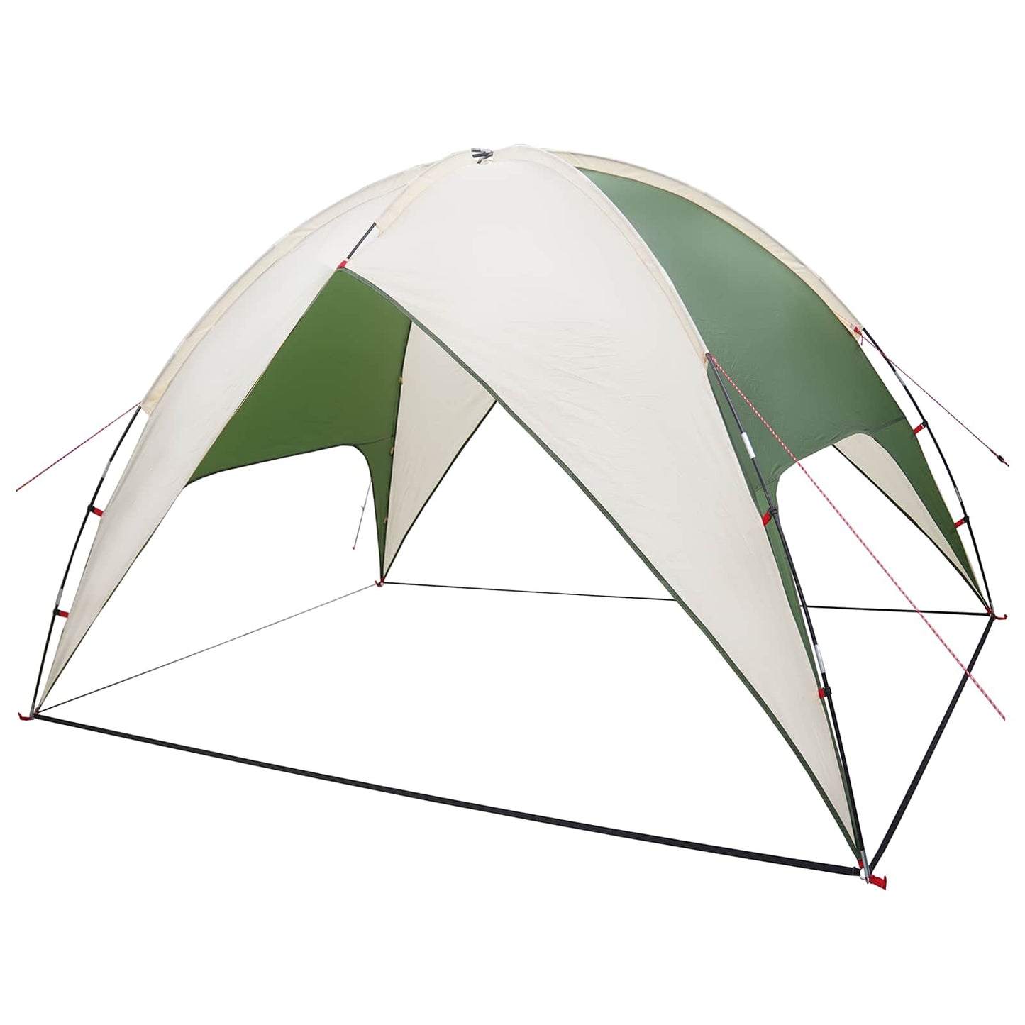 vidaXL Camping Tent with Rainfly Water-resistant 4-Person Green - 245 x 245 x 149 cm