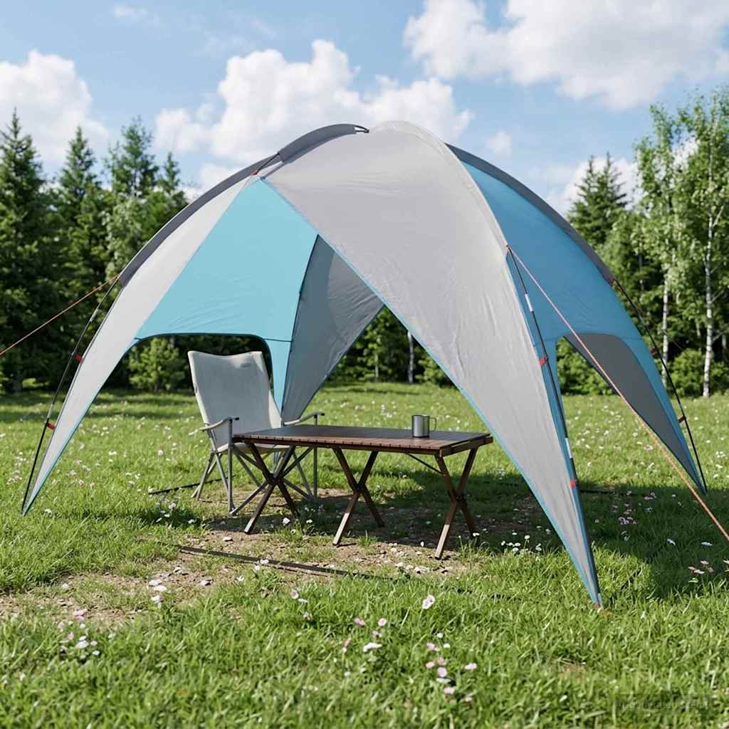 vidaXL Camping Tent with Rainfly Water-resistant 4-Person Blue - 245 x 245 x 149 cm