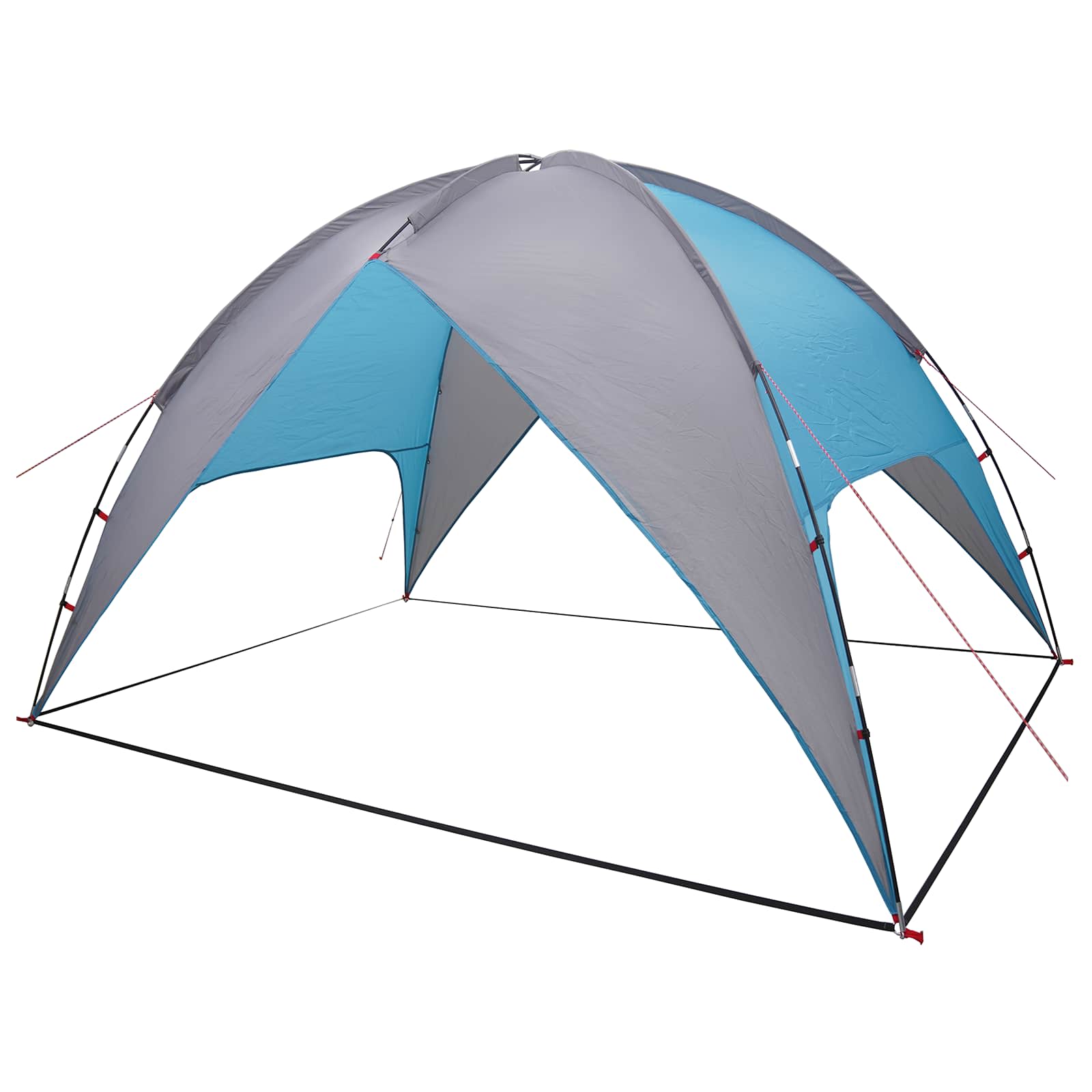 vidaXL Camping Tent with Rainfly Water-resistant 4-Person Blue - 245 x 245 x 149 cm