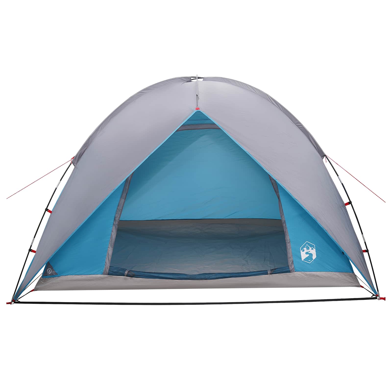vidaXL Camping Tent with Rainfly Water-resistant 4-Person Blue - 245 x 245 x 149 cm