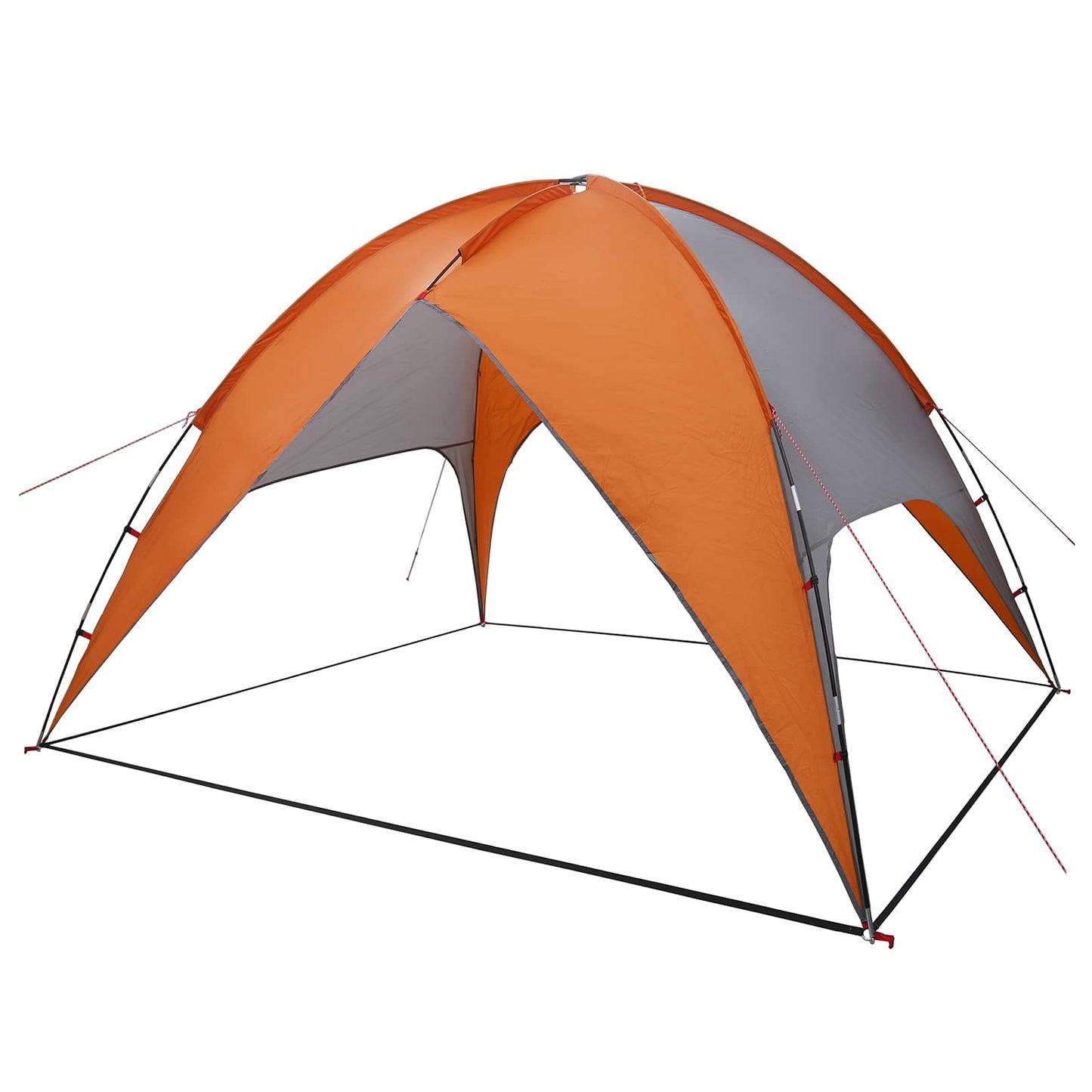 vidaXL Camping Tent with Rainfly Water-resistant 4-Person - Grey - 245 x 245 x 149 cm