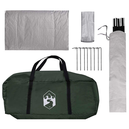 vidaXL Camping Tent with Rainfly Water-resistant 4-Person Army Green - 245 x 245 x 149 cm