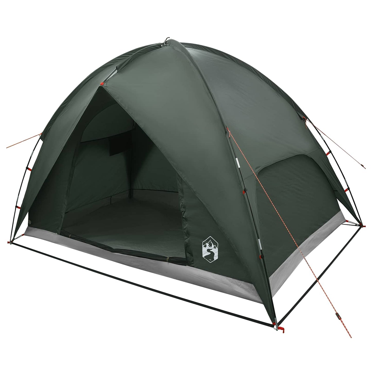 vidaXL Camping Tent with Rainfly Water-resistant 4-Person Army Green - 245 x 245 x 149 cm
