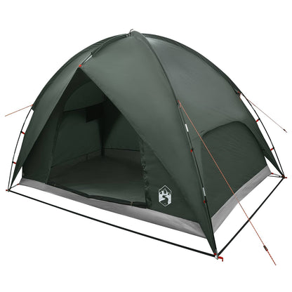 vidaXL Camping Tent with Rainfly Water-resistant 4-Person Army Green - 245 x 245 x 149 cm