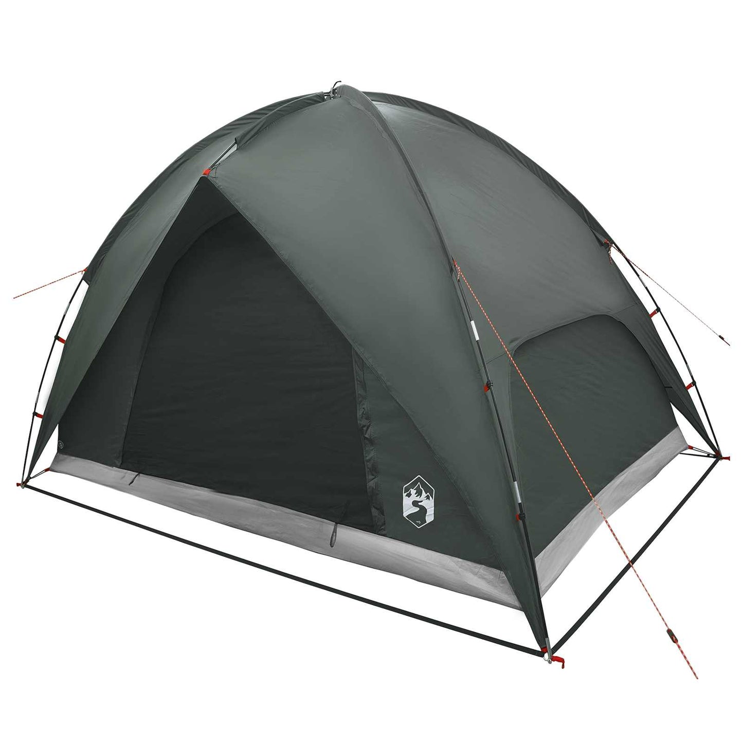 vidaXL Camping Tent with Rainfly Water-resistant 4-Person Army Green - 245 x 245 x 149 cm