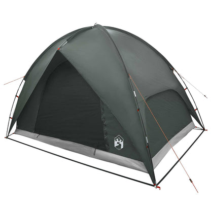vidaXL Camping Tent with Rainfly Water-resistant 4-Person Army Green - 245 x 245 x 149 cm