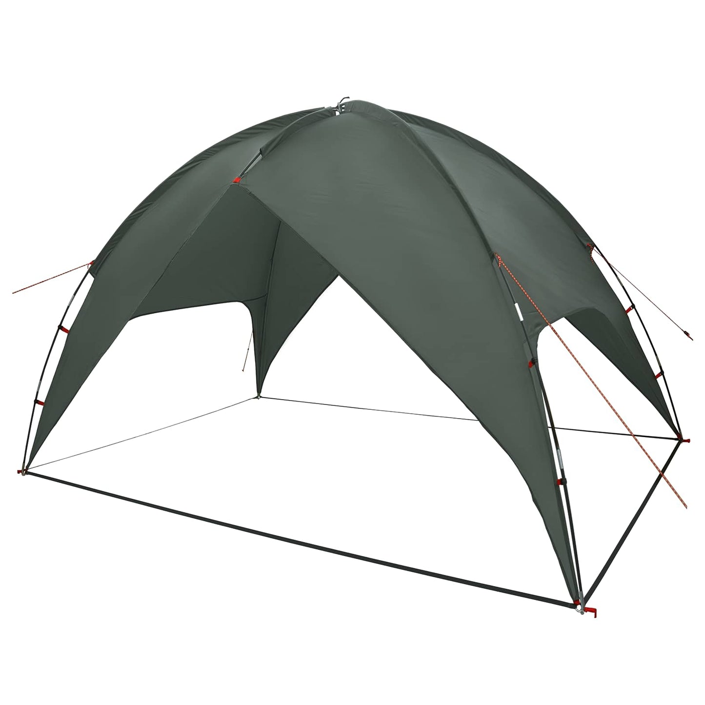 vidaXL Camping Tent with Rainfly Water-resistant 4-Person Army Green - 245 x 245 x 149 cm