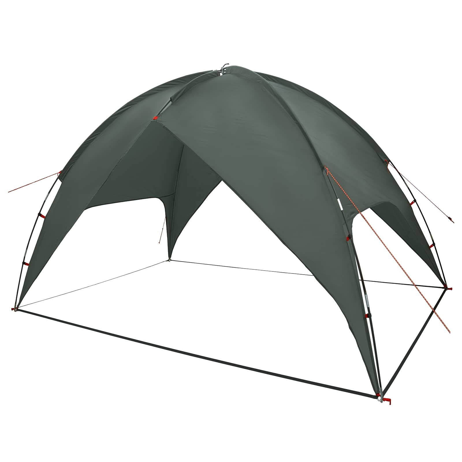 vidaXL Camping Tent with Rainfly Water-resistant 4-Person Army Green - 245 x 245 x 149 cm