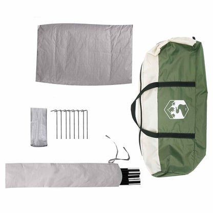vidaXL Camping Tent with Rainfly Water-resistant 4-Person Green