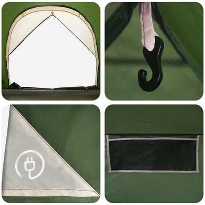 vidaXL Camping Tent with Rainfly Water-resistant 4-Person Green