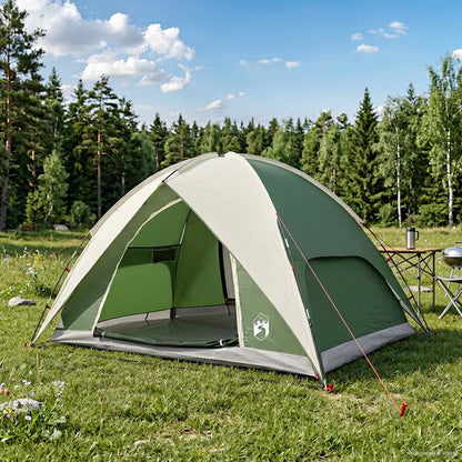 vidaXL Camping Tent with Rainfly Water-resistant 4-Person Green