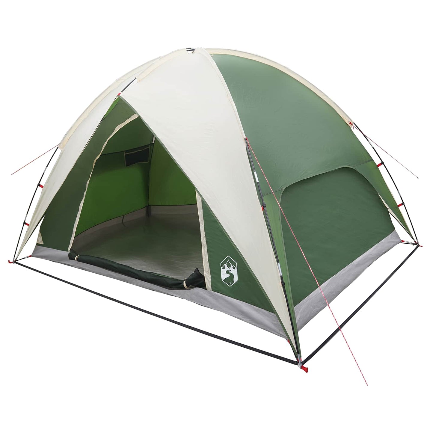 vidaXL Camping Tent with Rainfly Water-resistant 4-Person Green