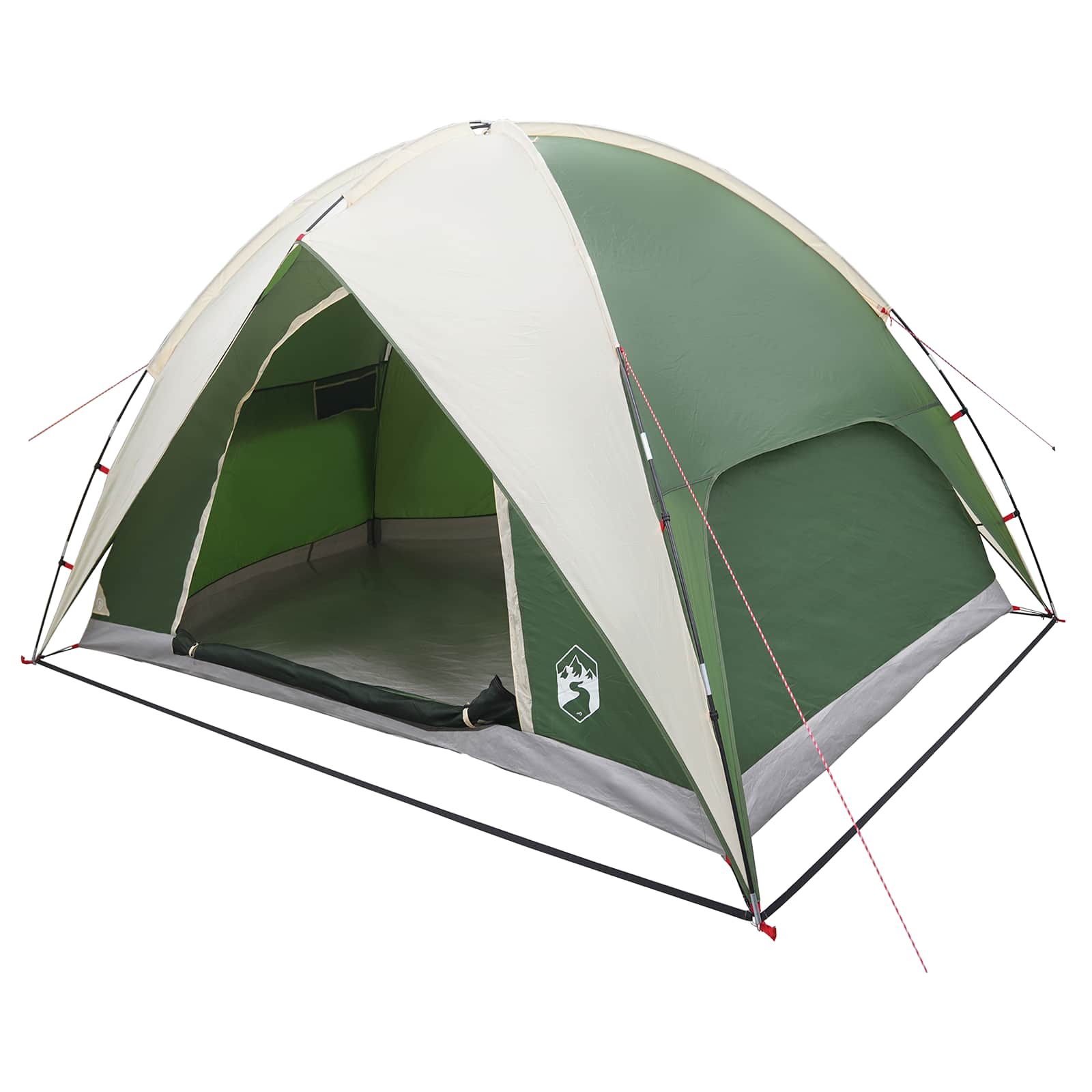 vidaXL Camping Tent with Rainfly Water-resistant 4-Person Green