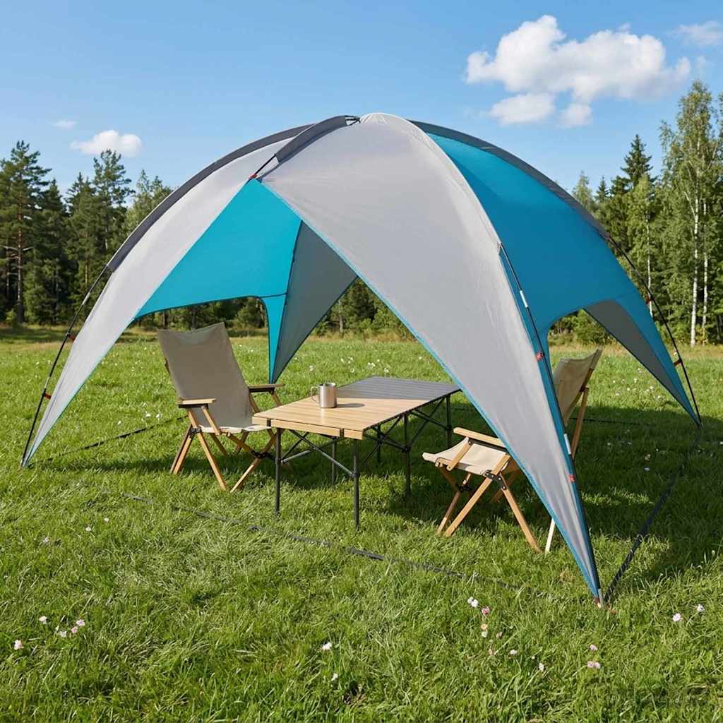 vidaXL Camping Tent with Rainfly Water-resistant 4-Person Blue - 310 x 245 x 160 cm
