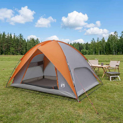 vidaXL Camping Tent with Rainfly Water-resistant 4-Person - Grey - 310 x 245 x 160 cm