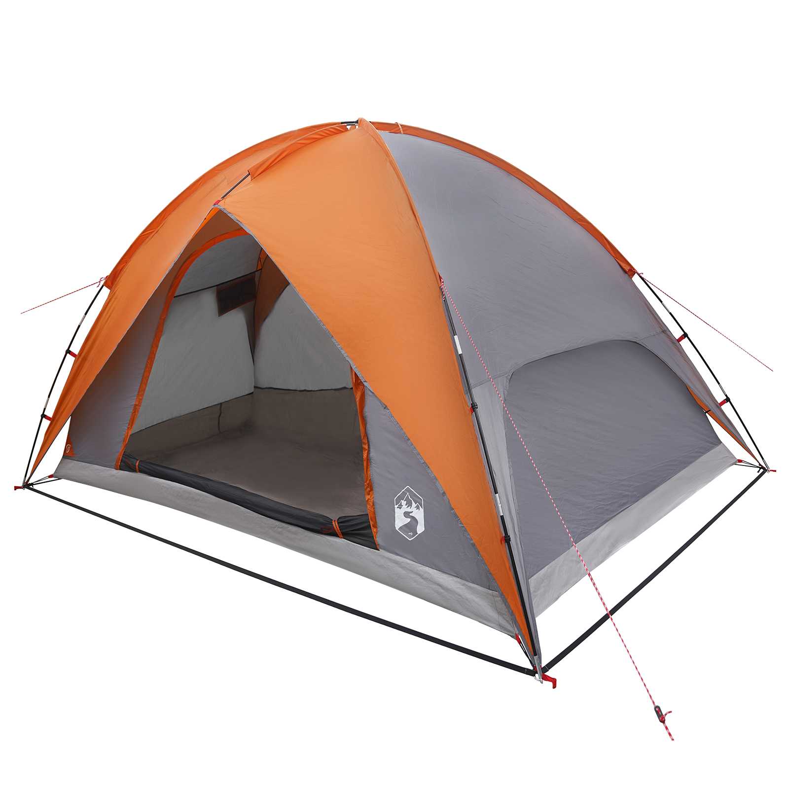 vidaXL Camping Tent with Rainfly Water-resistant 4-Person - Grey - 310 x 245 x 160 cm