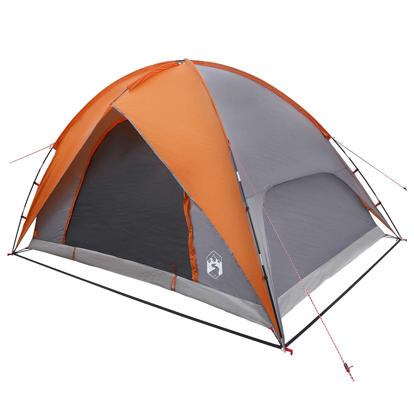 vidaXL Camping Tent with Rainfly Water-resistant 4-Person - Grey - 310 x 245 x 160 cm
