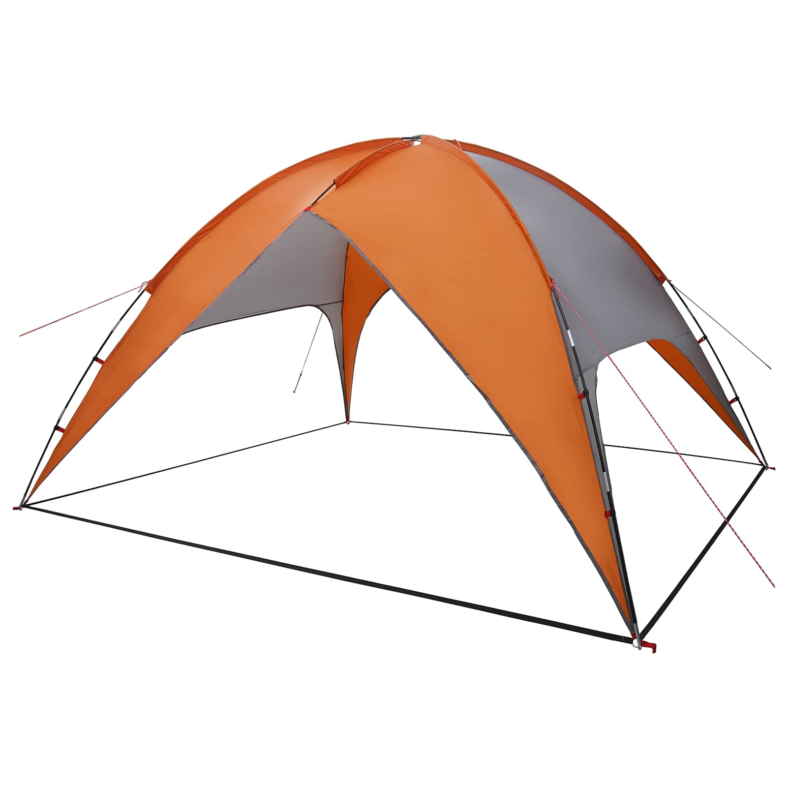 vidaXL Camping Tent with Rainfly Water-resistant 4-Person - Grey - 310 x 245 x 160 cm