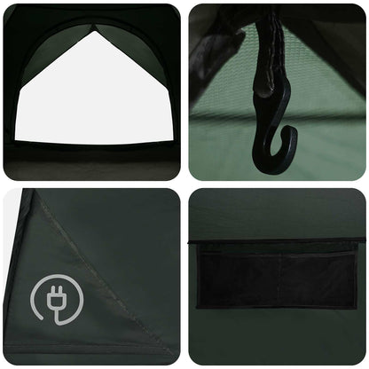 vidaXL Camping Tent with Rainfly Water-resistant 4-Person Army Green - 310 x 245 x 160 cm