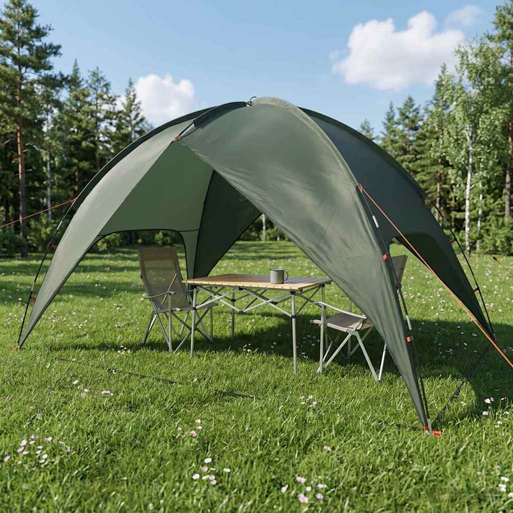 vidaXL Camping Tent with Rainfly Water-resistant 4-Person Army Green - 310 x 245 x 160 cm