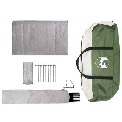 vidaXL Camping Tent with Rainfly Water-resistant 4-Person Green - 360 x 245 x 185 cm