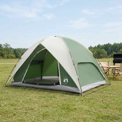 vidaXL Camping Tent with Rainfly Water-resistant 4-Person Green - 360 x 245 x 185 cm