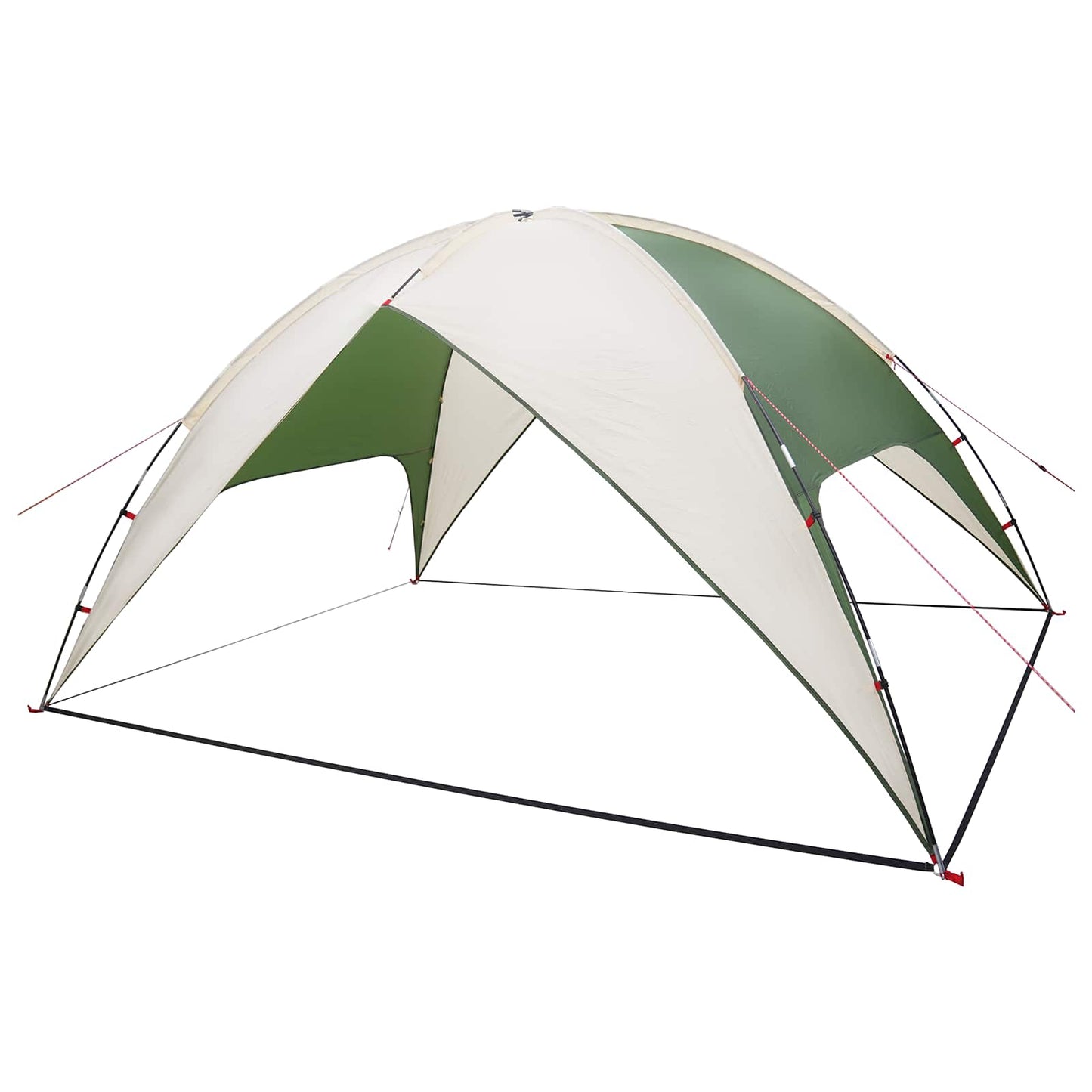 vidaXL Camping Tent with Rainfly Water-resistant 4-Person Green - 360 x 245 x 185 cm