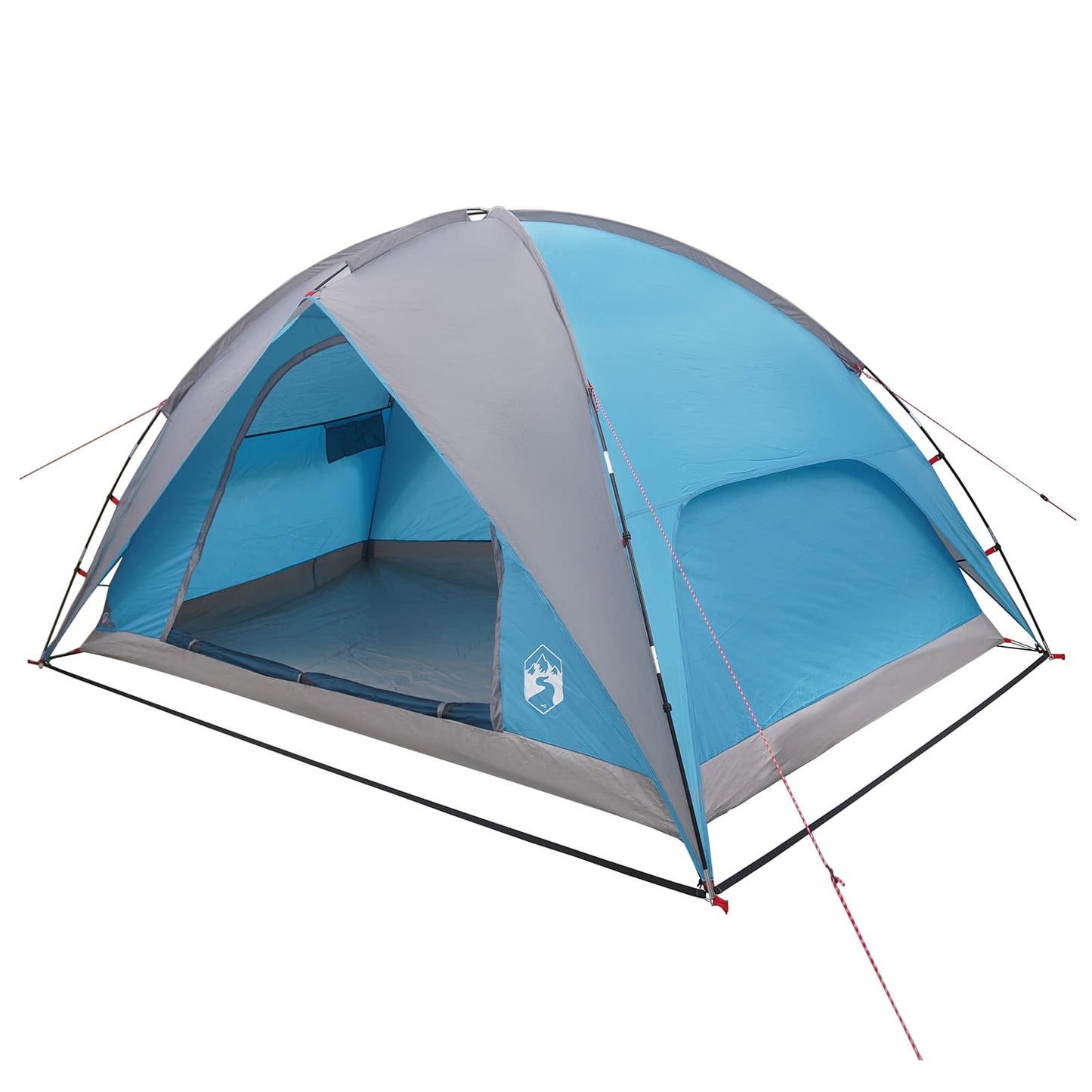 vidaXL Camping Tent with Rainfly Water-resistant 4-Person Blue - 360 x 245 x 185 cm