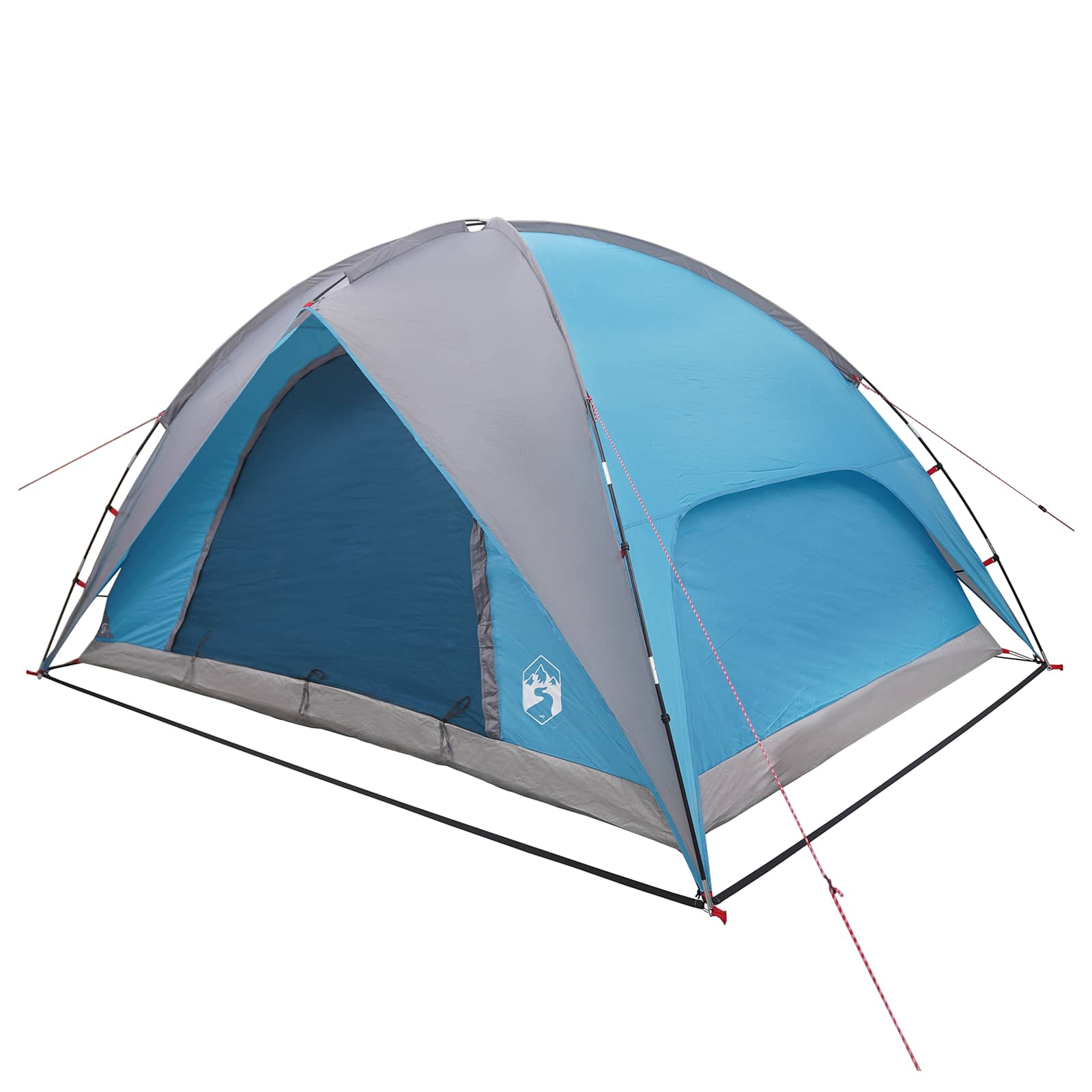 vidaXL Camping Tent with Rainfly Water-resistant 4-Person Blue - 360 x 245 x 185 cm
