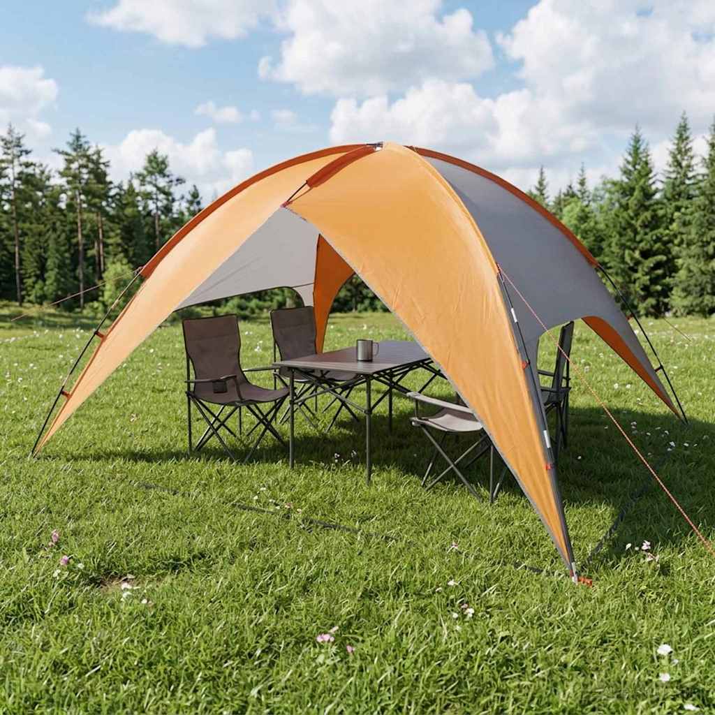 vidaXL Camping Tent with Rainfly Water-resistant 4-Person - Grey - 360 x 245 x 185 cm