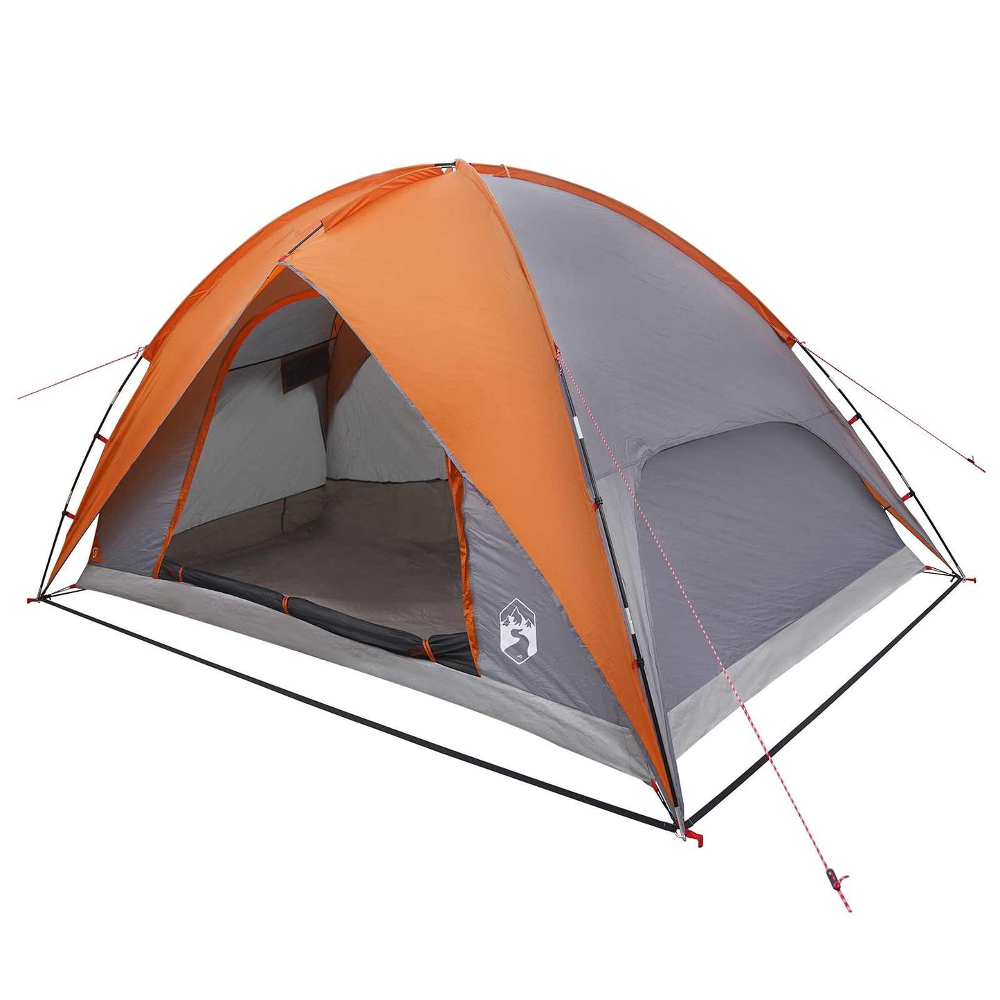 vidaXL Camping Tent with Rainfly Water-resistant 4-Person - Grey - 360 x 245 x 185 cm