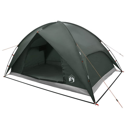 vidaXL Camping Tent with Rainfly Water-resistant 4-Person Army Green - 360 x 245 x 185 cm