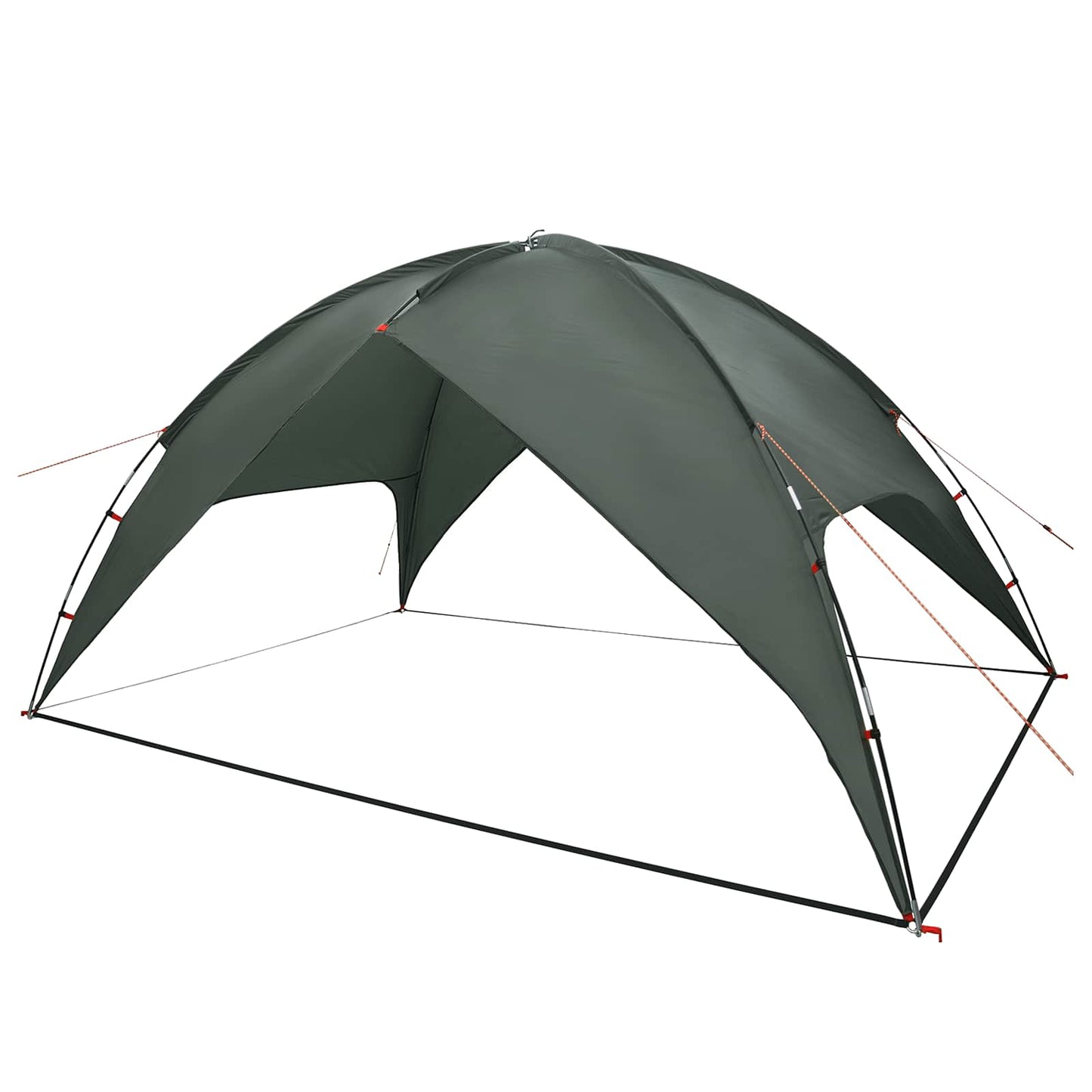 vidaXL Camping Tent with Rainfly Water-resistant 4-Person Army Green - 360 x 245 x 185 cm